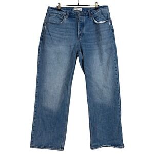 Abercrombie Fitch Curve Love The 90s Baggy Low Rise Jeans Blue 32/14S Button Fly